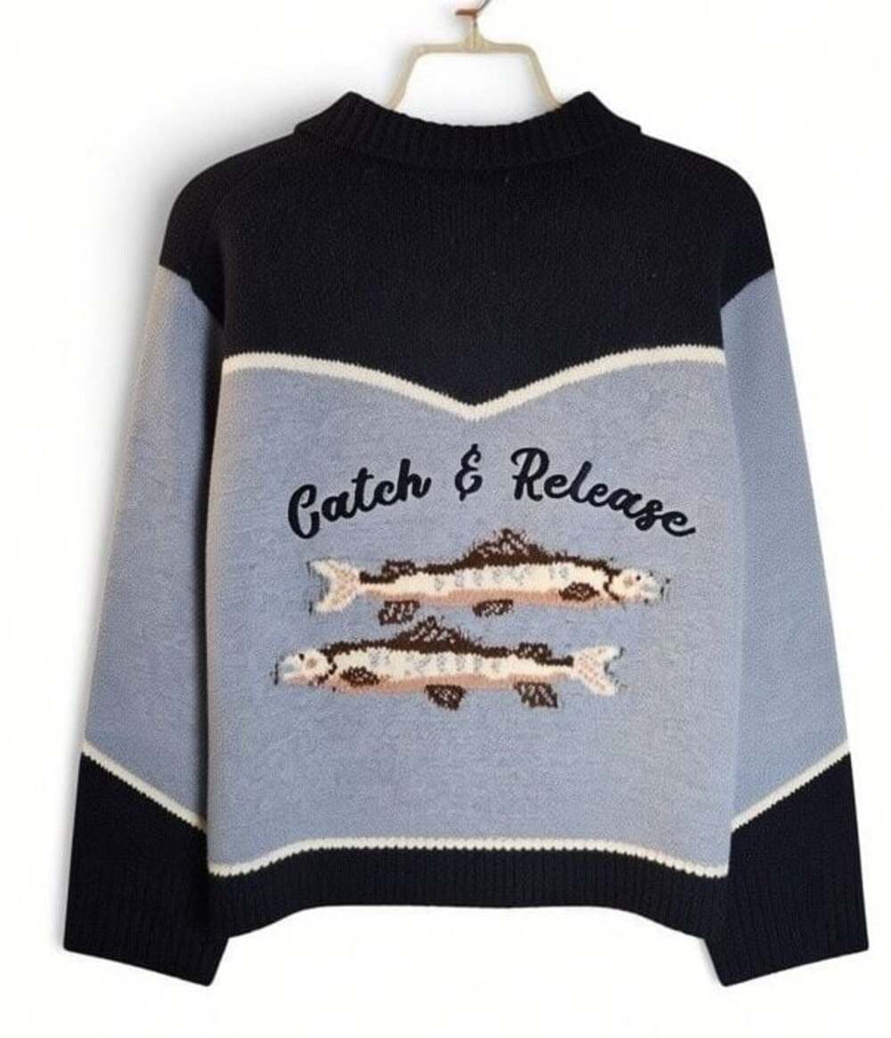 Bailey Rose Catch & Release Zip Up Knit Sweater Oversized S